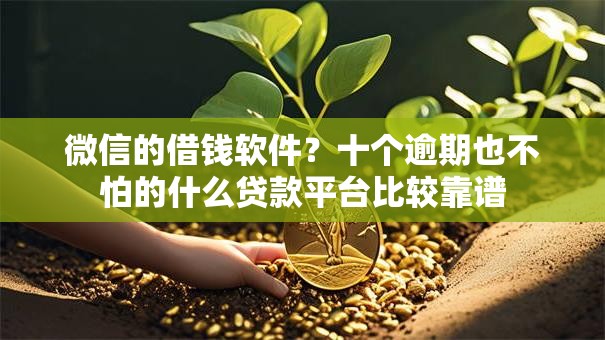 微信的借钱软件？十个逾期也不怕的什么贷款平台比较靠谱