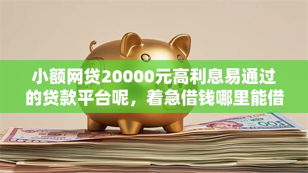 小额网贷20000元高利息易通过的贷款平台呢，着急借钱哪里能借钱呢的7个平台介绍