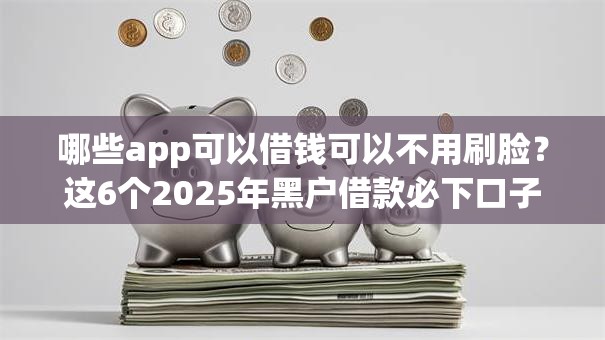 哪些app可以借钱可以不用刷脸？这6个2025年黑户借款必下口子值得一试