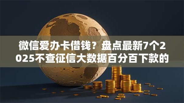微信爱办卡借钱？盘点最新7个2025不查征信大数据百分百下款的平台