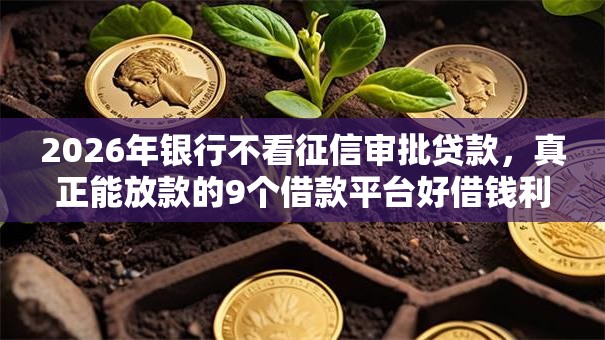 2026年银行不看征信审批贷款，真正能放款的9个借款平台好借钱利息低推荐