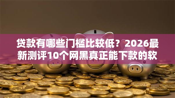贷款有哪些门槛比较低？2026最新测评10个网黑真正能下款的软件