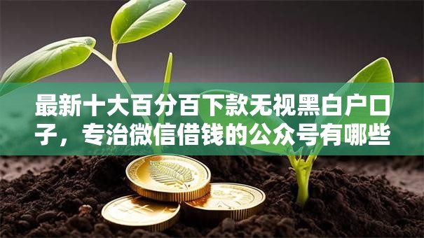最新十大百分百下款无视黑白户口子，专治微信借钱的公众号有哪些