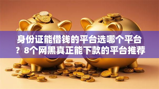 身份证能借钱的平台选哪个平台？8个网黑真正能下款的平台推荐