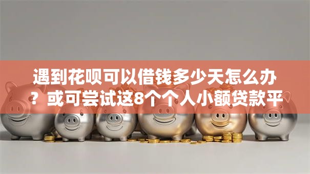 遇到花呗可以借钱多少天怎么办？或可尝试这8个个人小额贷款平台