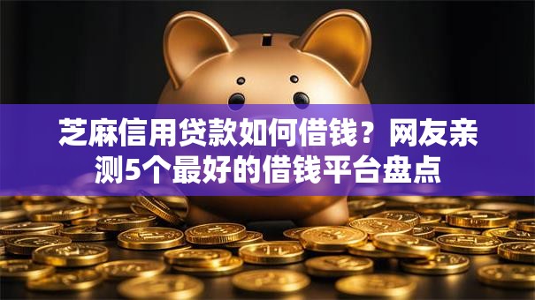 芝麻信用贷款如何借钱？网友亲测5个最好的借钱平台盘点