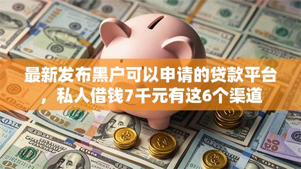 最新发布黑户可以申请的贷款平台，私人借钱7千元有这6个渠道