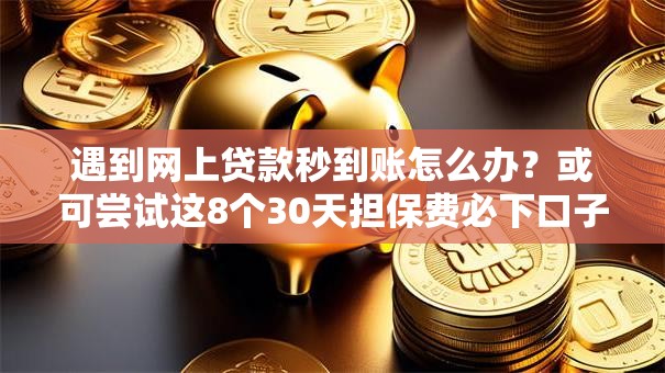 遇到网上贷款秒到账怎么办？或可尝试这8个30天担保费必下口子2025