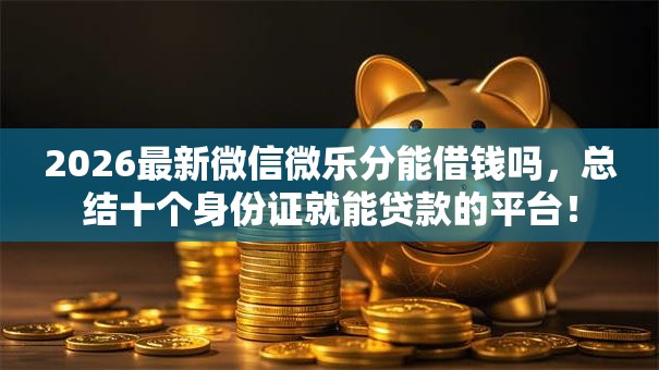 2026最新微信微乐分能借钱吗，总结十个身份证就能贷款的平台！