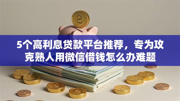 5个高利息贷款平台推荐，专为攻克熟人用微信借钱怎么办难题