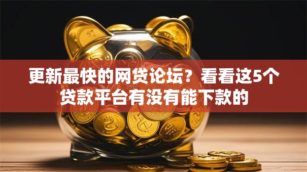 更新最快的网贷论坛？看看这5个贷款平台有没有能下款的