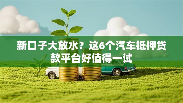 新口子大放水？这6个汽车抵押贷款平台好值得一试