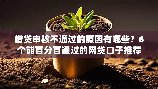 借贷审核不通过的原因有哪些？6个能百分百通过的网贷口子推荐给你