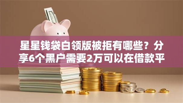 星星钱袋白领版被拒有哪些？分享6个黑户需要2万可以在借款平台借款