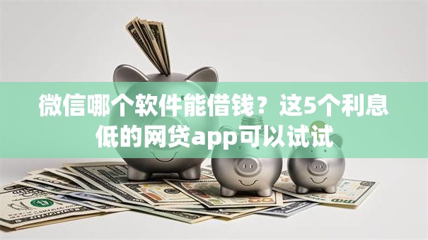 微信哪个软件能借钱？这5个利息低的网贷app可以试试