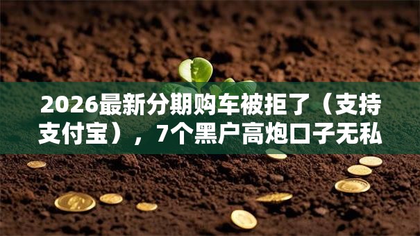 2026最新分期购车被拒了（支持支付宝），7个黑户高炮口子无私分享