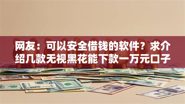 网友：可以安全借钱的软件？求介绍几款无视黑花能下款一万元口子