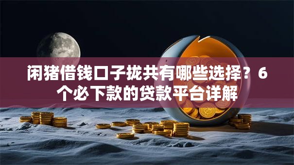 闲猪借钱口子拢共有哪些选择？6个必下款的贷款平台详解