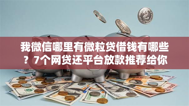 我微信哪里有微粒贷借钱有哪些？7个网贷还平台放款推荐给你