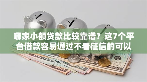哪家小额贷款比较靠谱？这7个平台借款容易通过不看征信的可以试试