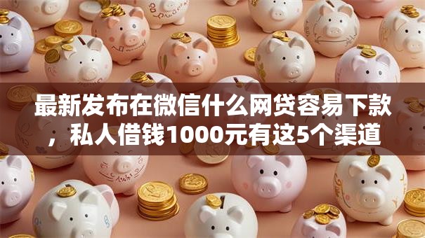 最新发布在微信什么网贷容易下款，私人借钱1000元有这5个渠道