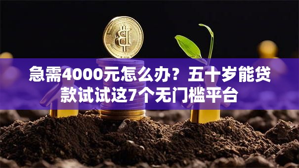 急需4000元怎么办？五十岁能贷款试试这7个无门槛平台