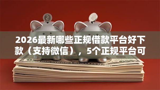 2026最新哪些正规借款平台好下款（支持微信），5个正规平台可以借钱无私分享