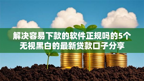 解决容易下款的软件正规吗的5个无视黑白的最新贷款口子分享