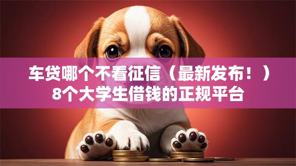 车贷哪个不看征信（最新发布！）8个大学生借钱的正规平台