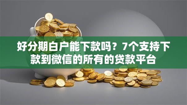 好分期白户能下款吗？7个支持下款到微信的所有的贷款平台