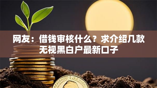 网友:借钱审核什么?求介绍几款无视黑白户最新口子 网友:借钱审核什么?求介绍几款无视黑白户最新口子