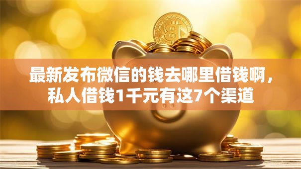 最新发布微信的钱去哪里借钱啊，私人借钱1千元有这7个渠道