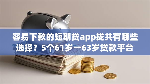 容易下款的短期贷app拢共有哪些选择？5个61岁一63岁贷款平台详解