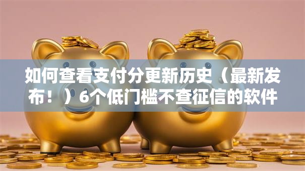 如何查看支付分更新历史(最新发布!)6个低门槛不查征信的软件 如何查看支付分更新历史(最新发布!)6个低门槛不查征信的软件