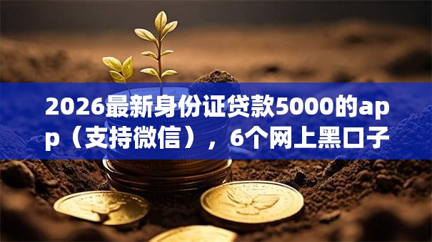 2026最新身份证贷款5000的app（支持微信），6个网上黑口子容易下款的无私分享