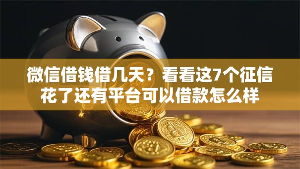 微信借钱借几天?看看这7个征信花了还有平台可以借款怎么样 微信借钱借几天?看看这7个征信花了还有平台可以借款怎么样