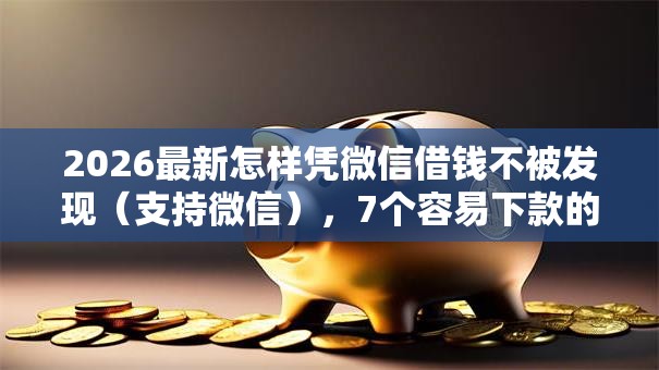 2026最新怎样凭微信借钱不被发现（支持微信），7个容易下款的借款平台2025无私分享