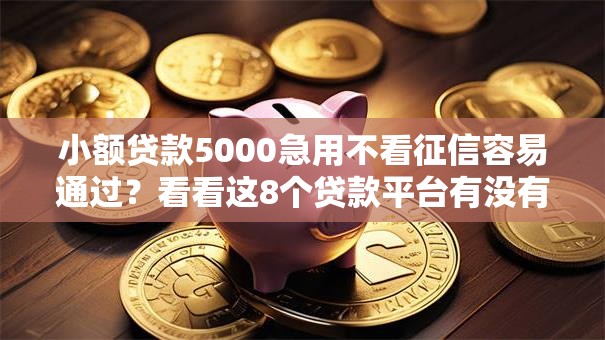 小额贷款5000急用不看征信容易通过？看看这8个贷款平台有没有能下款的