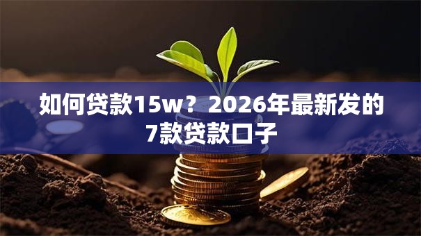 如何贷款15w？2026年最新发的7款贷款口子