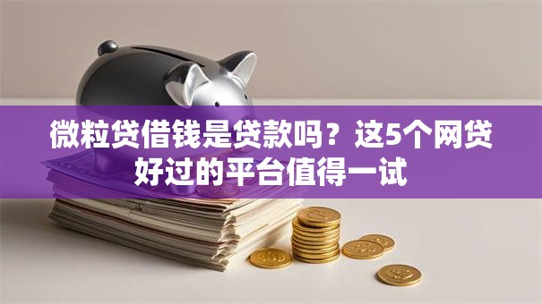 微粒贷借钱是贷款吗？这5个网贷好过的平台值得一试