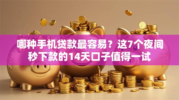 哪种手机贷款最容易?这7个夜间秒下款的14天口子值得一试 哪种手机贷款最容易?这7个夜间秒下款的14天口子值得一试