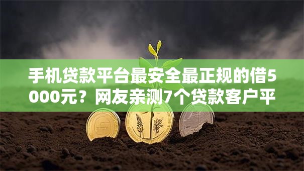 手机贷款平台最安全最正规的借5000元?网友亲测7个贷款客户平台盘点 手机贷款平台最安全最正规的借5000元?网友亲测7个贷款客户平台盘点