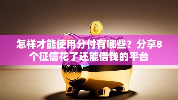 怎样才能使用分付有哪些？分享8个征信花了还能借钱的平台