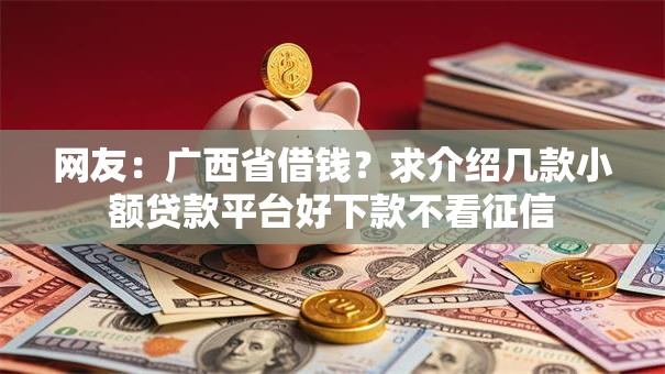 网友:广西省借钱?求介绍几款小额贷款平台好下款不看征信 网友:广西省借钱?求介绍几款小额贷款平台好下款不看征信