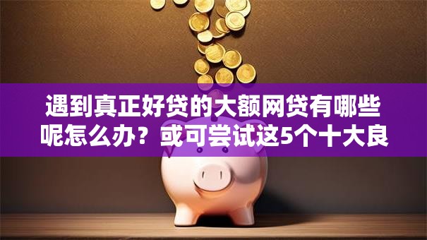遇到真正好贷的大额网贷有哪些呢怎么办？或可尝试这5个十大良心贷款平台推荐