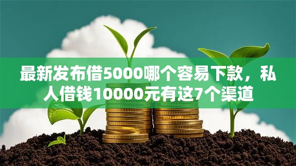 最新发布借5000哪个容易下款，私人借钱10000元有这7个渠道