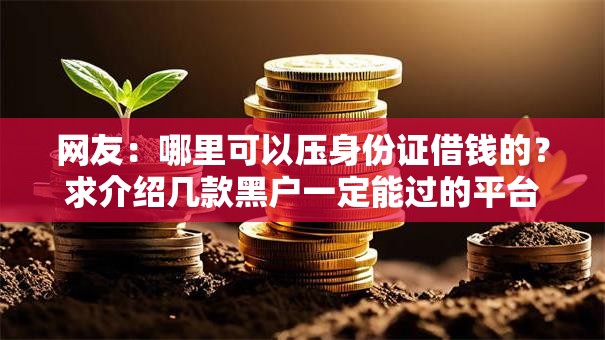 网友:哪里可以压身份证借钱的?求介绍几款黑户一定能过的平台 网友:哪里可以压身份证借钱的?求介绍几款黑户一定能过的平台