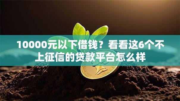 10000元以下借钱?看看这6个不上征信的贷款平台怎么样 10000元以下借钱?看看这6个不上征信的贷款平台怎么样