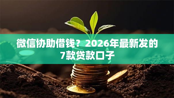 微信协助借钱？2026年最新发的7款贷款口子