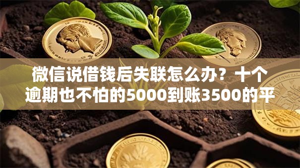 微信说借钱后失联怎么办？十个逾期也不怕的5000到账3500的平台